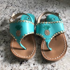 Toddler size 9 Jack Rogers pineapple sandals